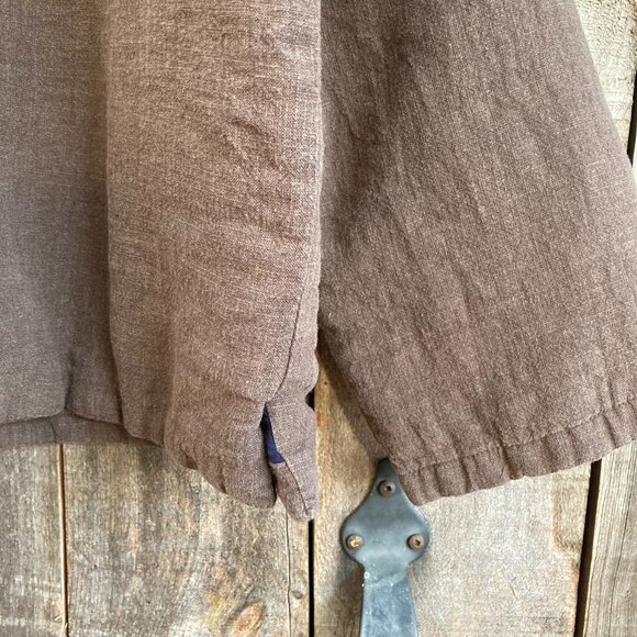 100% Linen Cotton Unique Padded (Quilted) Top, OS, Coffee - Picture 6 of 10